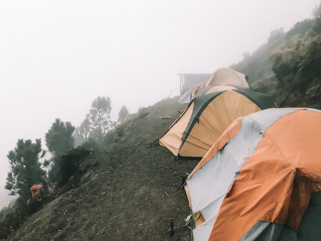 Hiking up Acatenango and having no visibility