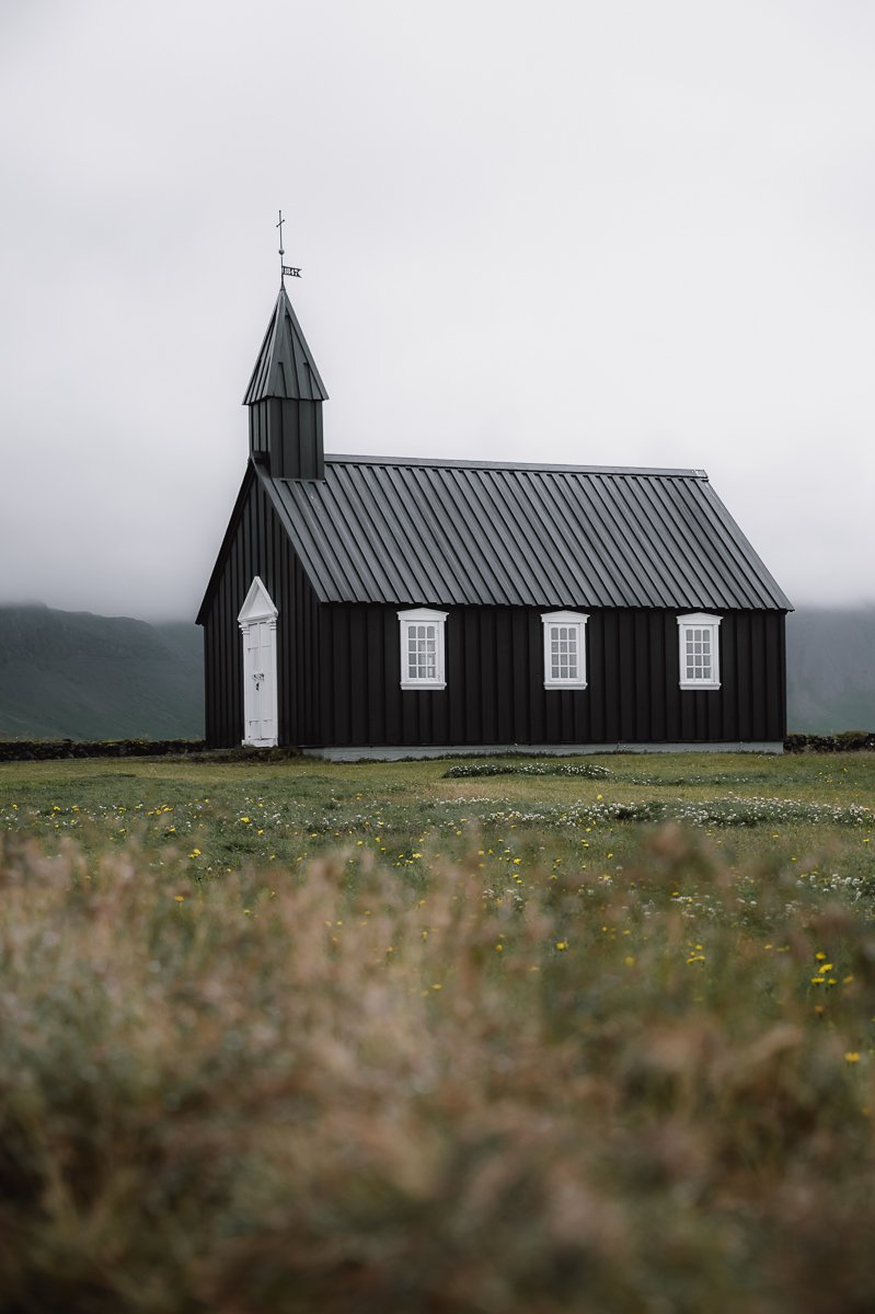 A view of Icelands black church Búðakirkja