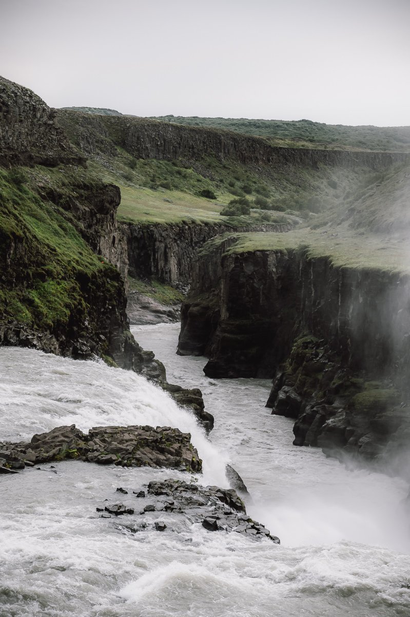 The powerful waterfall of Gullfoss on Iceland's Golden Circle