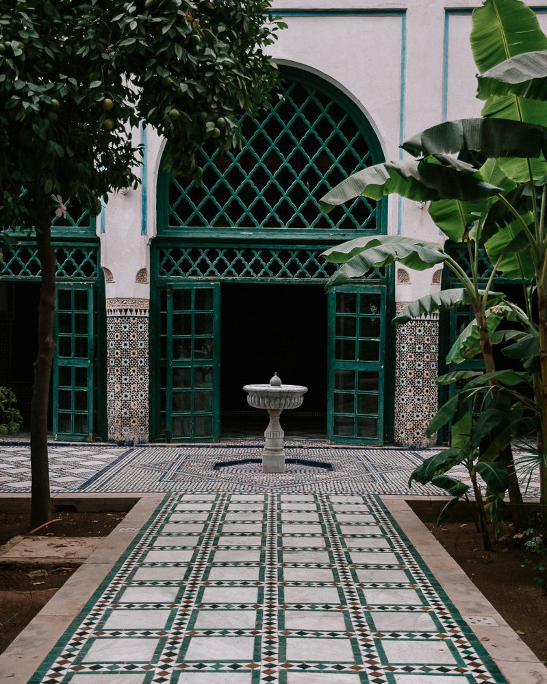 View inside the Bahia Palace which is one of the fun things to visit in Marrakech Morocco