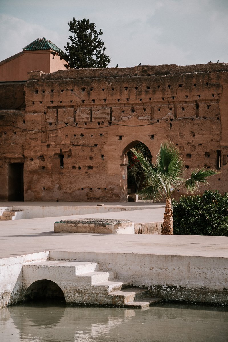 View inside the el Badi Palace which is one of the fun things to visit in Marrakech Morocco