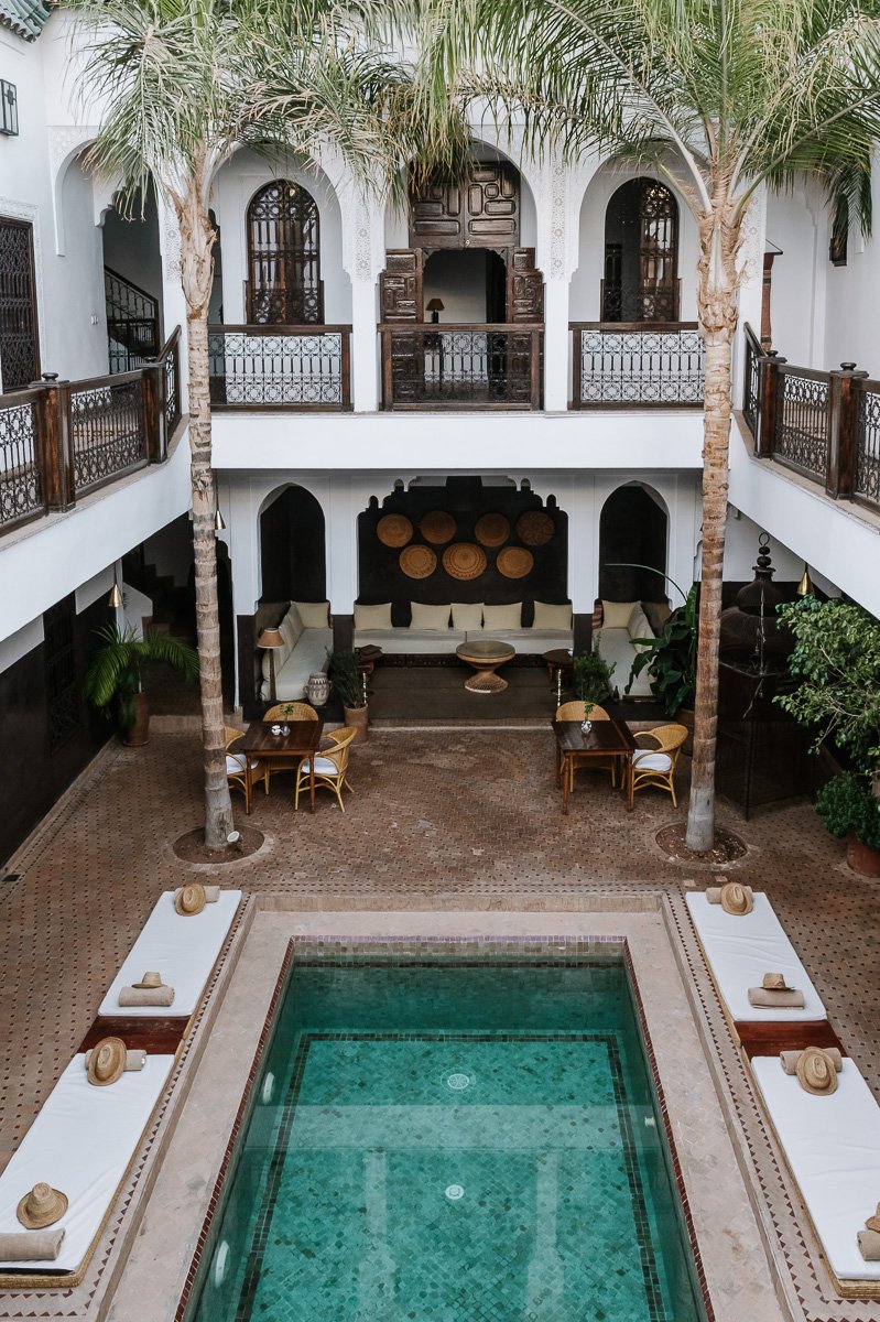 View inside a riad in Marrakech one of the must do things in morocco