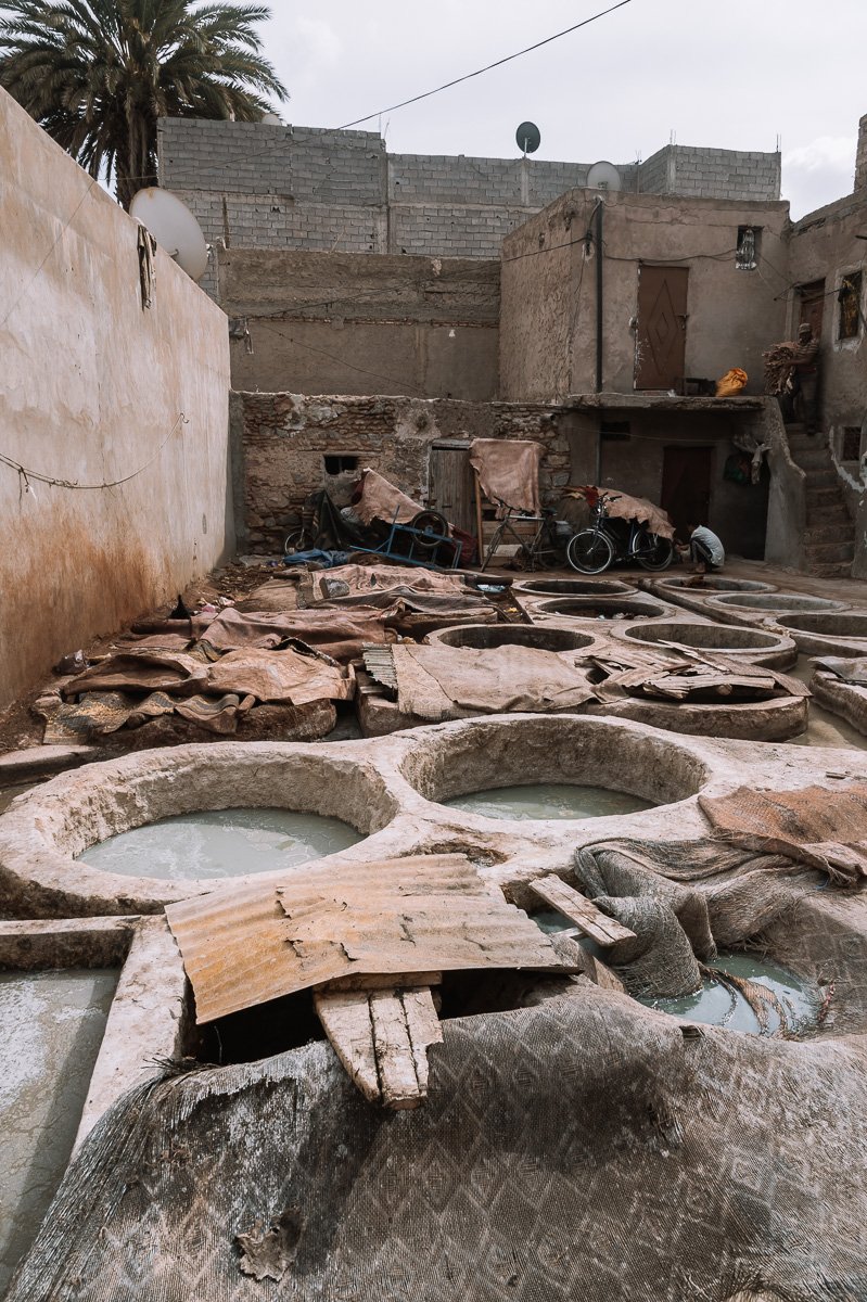 Visiting the tanneries in Marrakech is one of the fun things to do in Marrakech Morocco