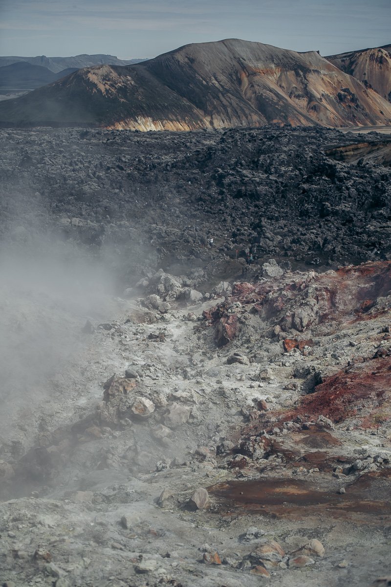 The sulphur steam in Landmannalaugar